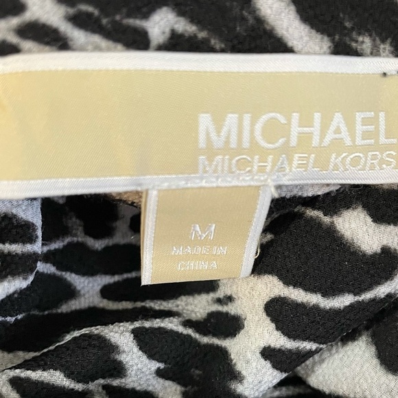 Michael Kors Animal Print Vneck Blouse - Picture 4 of 5